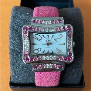 Pink and Silver Quartz Watch